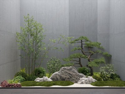 现代植物景观造景3D模型下载